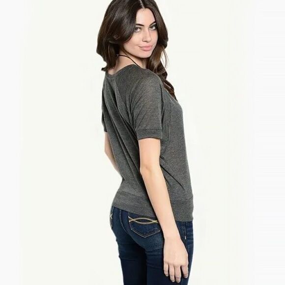 🖤 2/$20 Basic House Charcoal Top - Picture 2 of 3